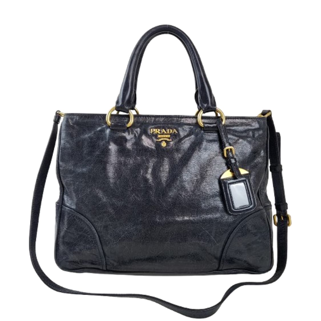 정품 프라다 비텔로 샤인 다크네이비 사첼백 상품이미지1