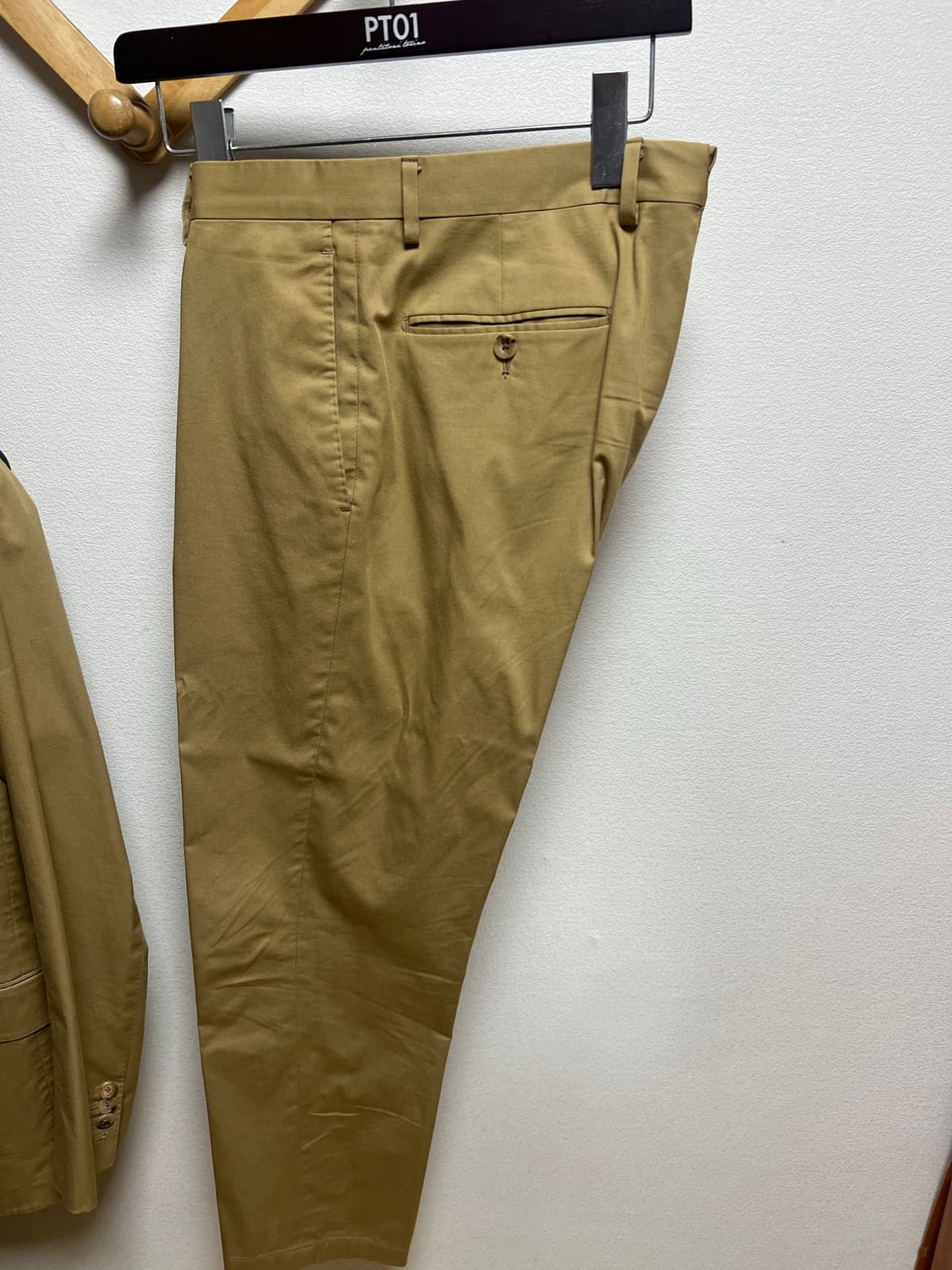 카루소 코튼 다크베이지 수트 셋업 정장 48사이즈 상품이미지5