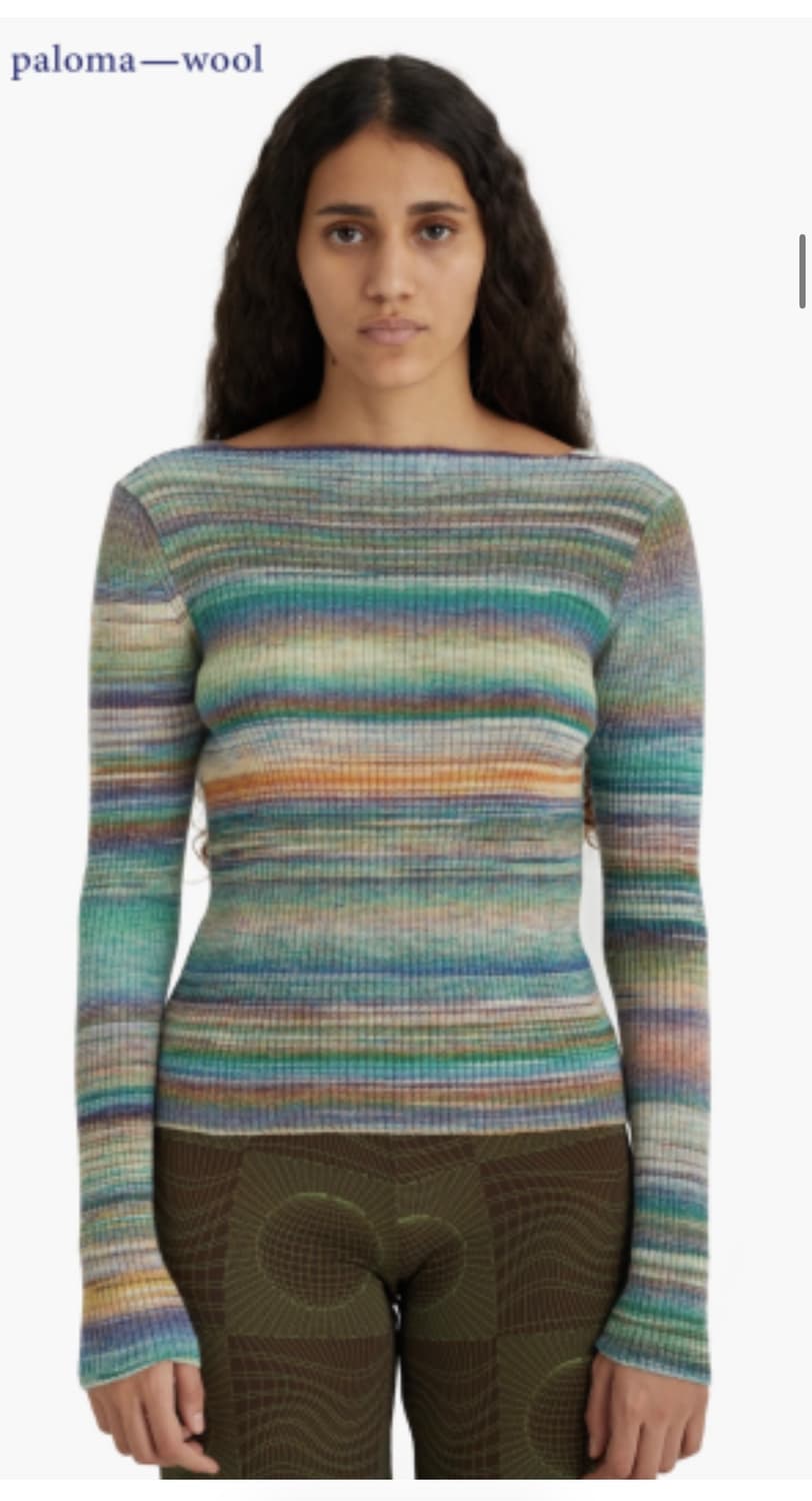 paloma wool 콘코르디아 브이넥 니트 그린색상 판매합니다 상품이미지4