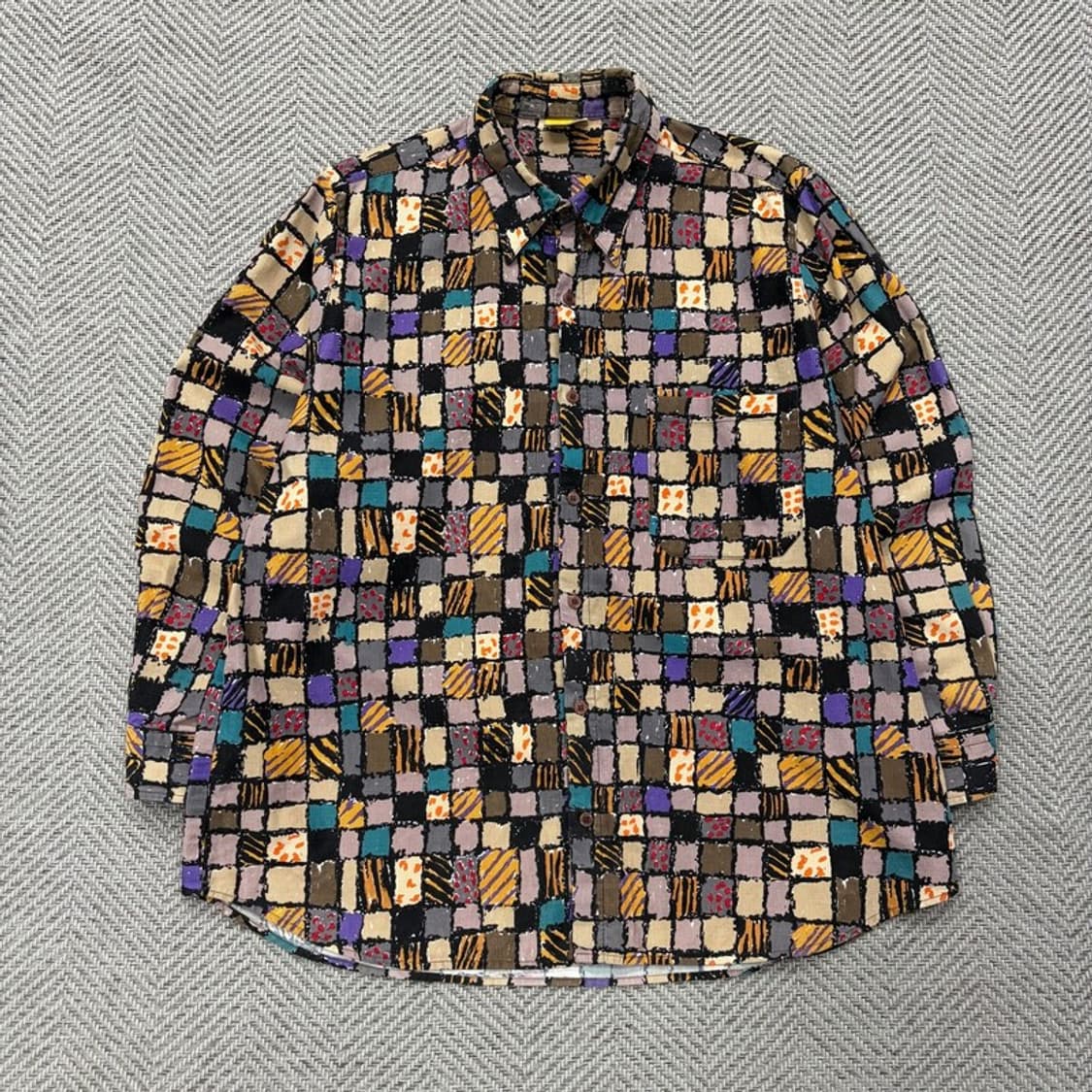 DONE 패턴 체크 셔츠 v2446 상품이미지1