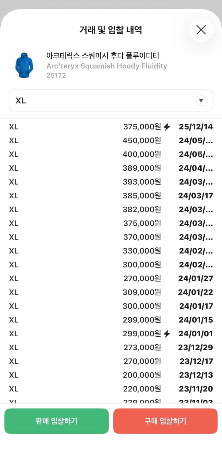 아크테릭스 스쿼미시 후디 xl 남성 상품이미지2