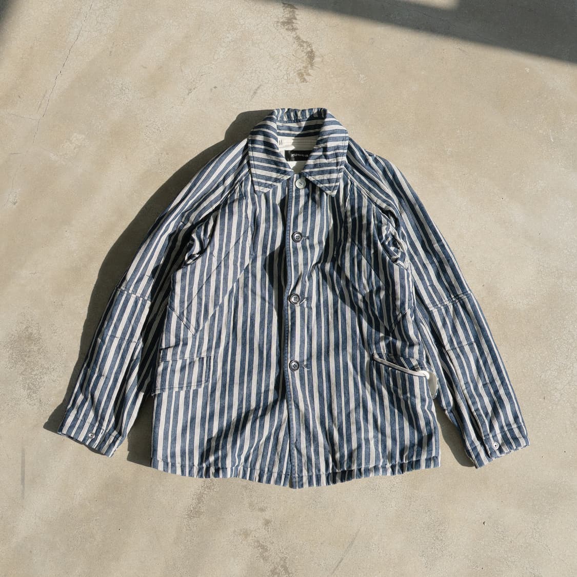 주카 히코리 스트라이프 패딩 워크 자켓 (오리가미 디테일) 상품이미지1