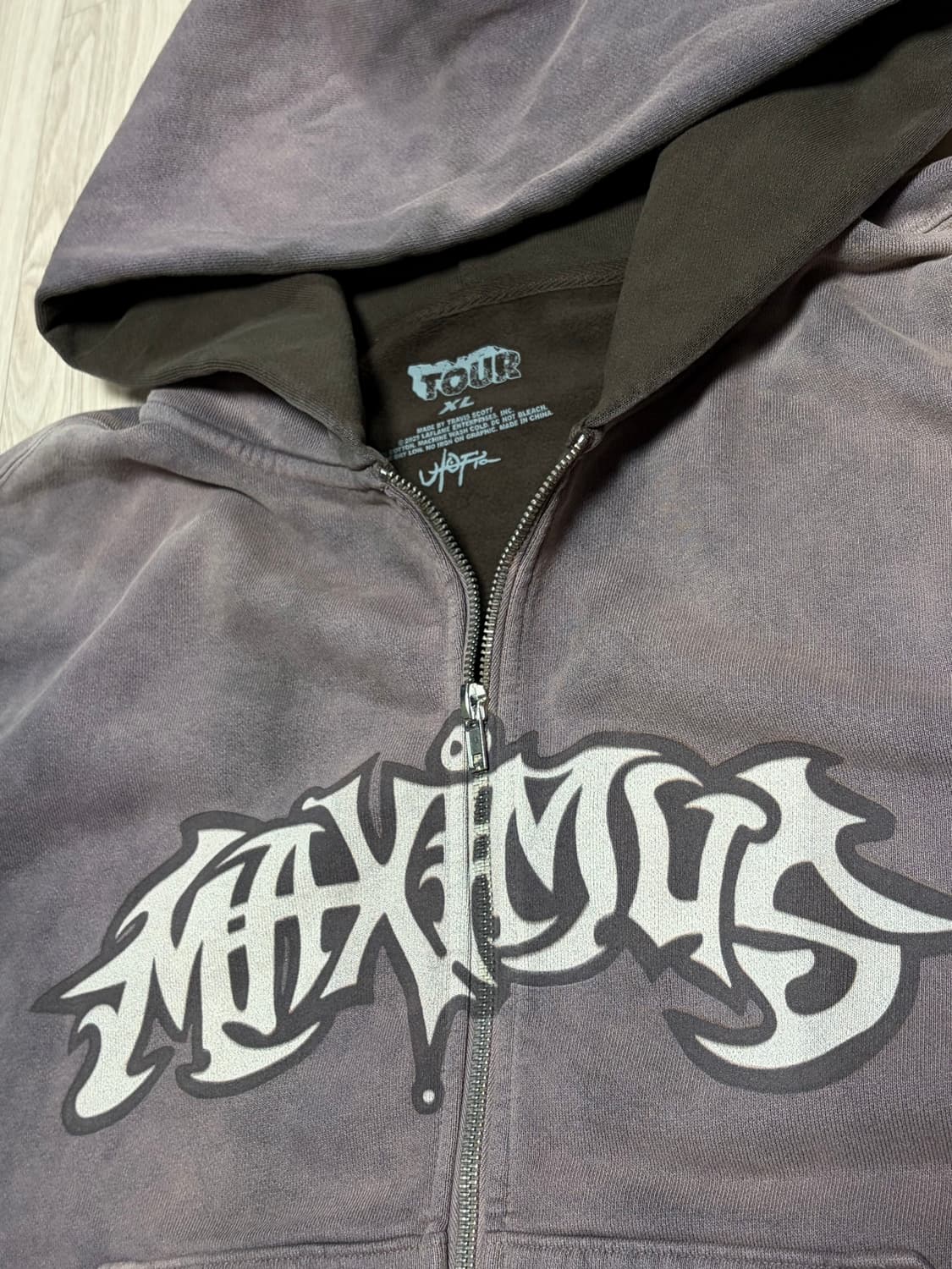 [XL] 트래비스 스캇 머천 후드 집업 집 후디 내한 머천다이즈 MD 상품이미지2