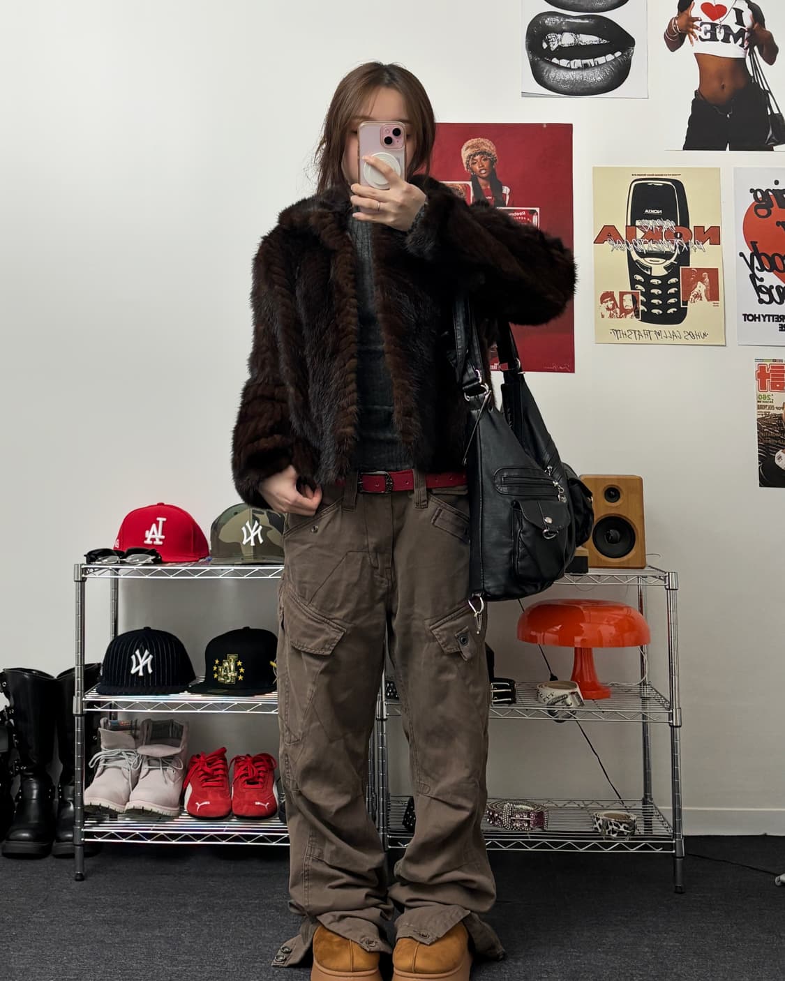 올드 빈티지 브라운 퍼 자켓 상품이미지4