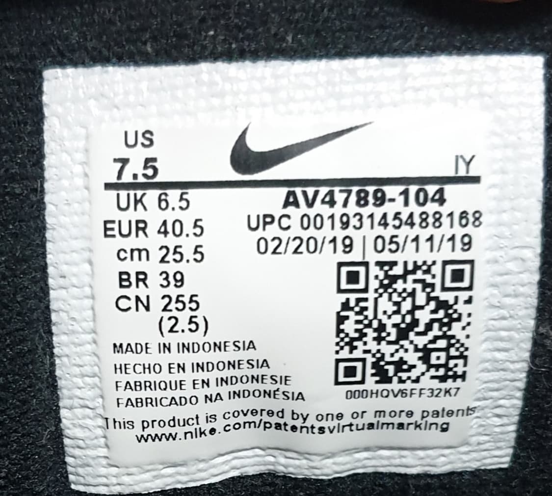 나이키 M2K 테크노 운동화 화이트블랙 (255) 상품이미지5