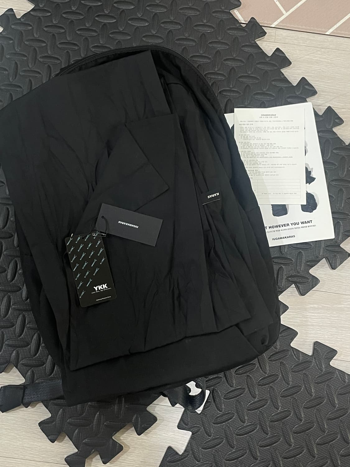 이우가마카라스 검정 백팩 상품이미지4