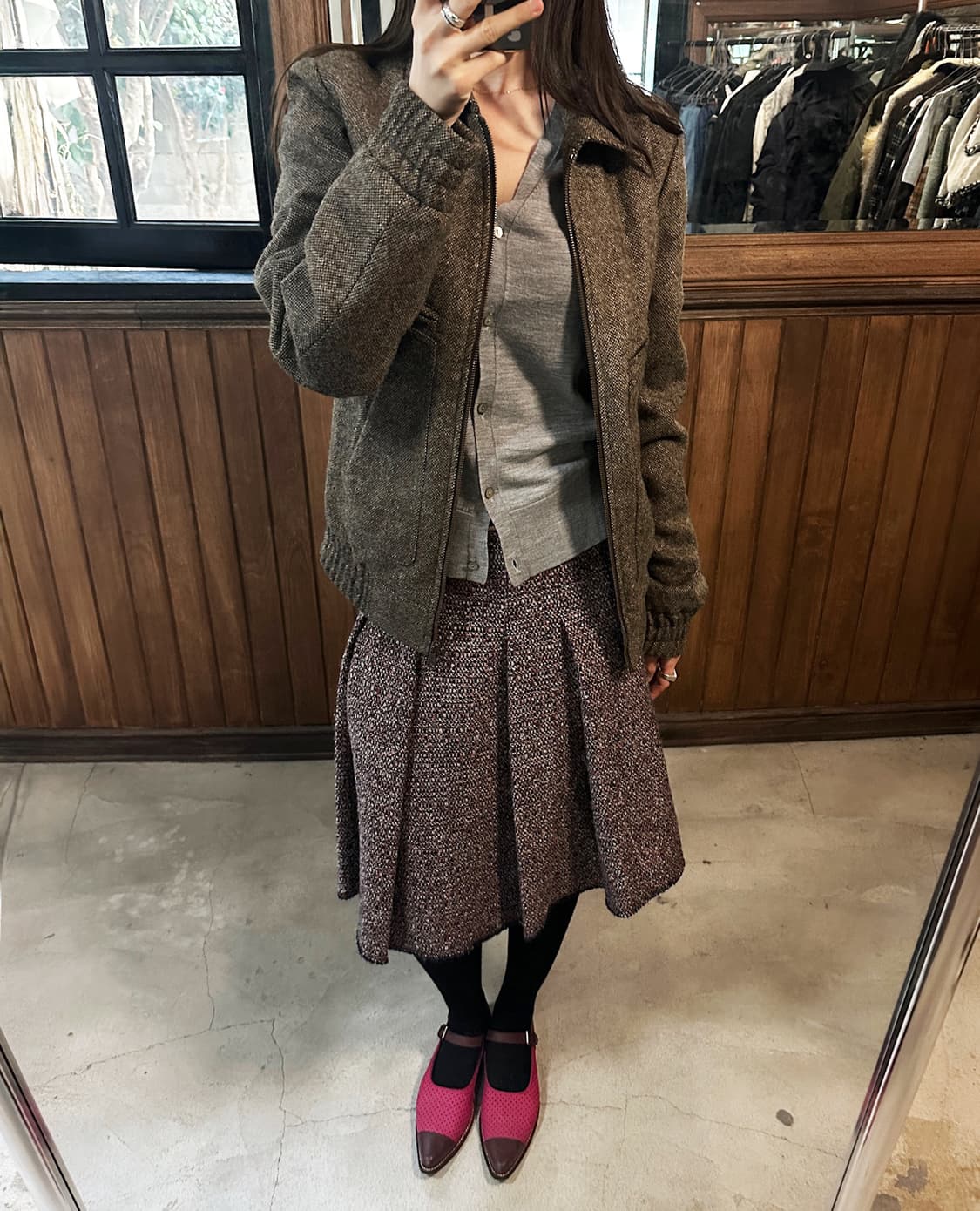 BURBERRY LONDON tweed pleated skirt 상품이미지1