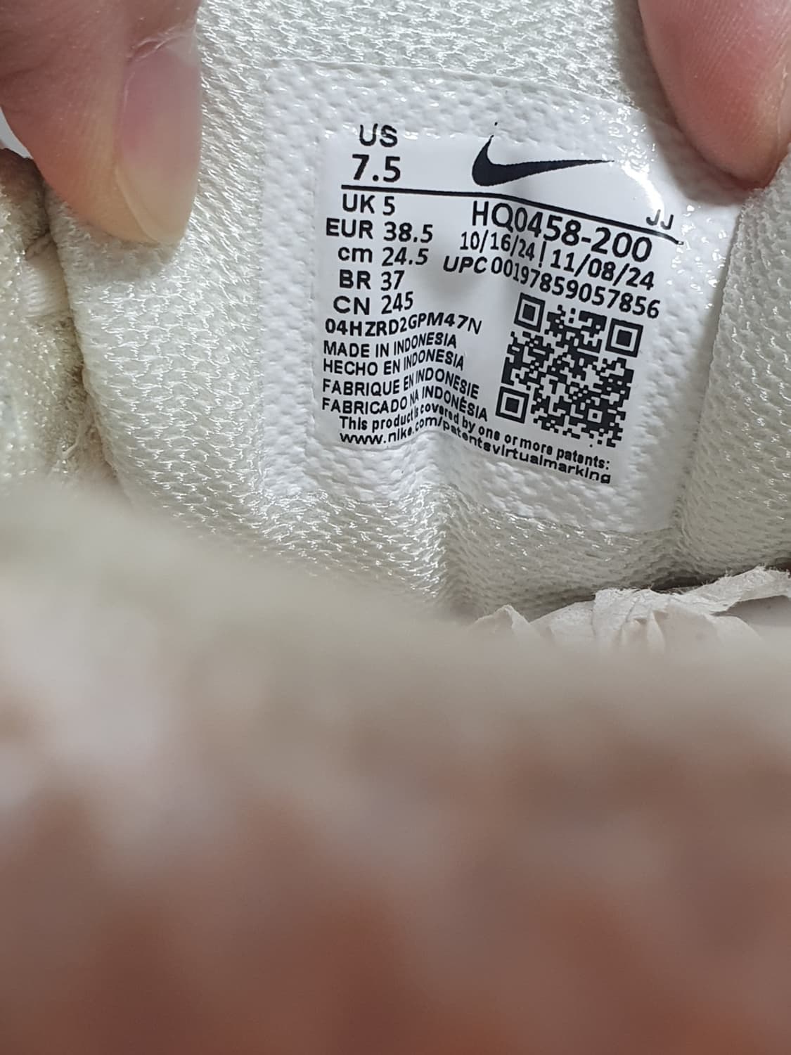 미사용 새상품 245mm 나이키 운동화 줌 보메로5 러닝화 상품이미지7