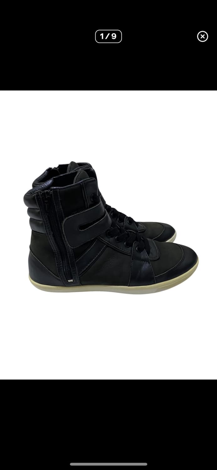 요지야마모토 와이즈 하이컷 레더 스니커즈 상품이미지1