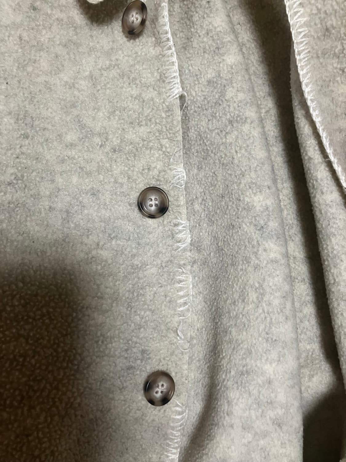 IM PRODUCT 이세이미야케 아이보리 플리스 하프코트 XL 상품이미지7