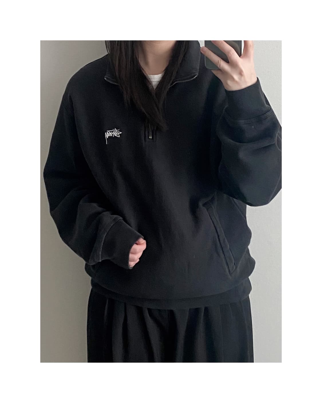 스투시 반집업 맨투맨 상품이미지1