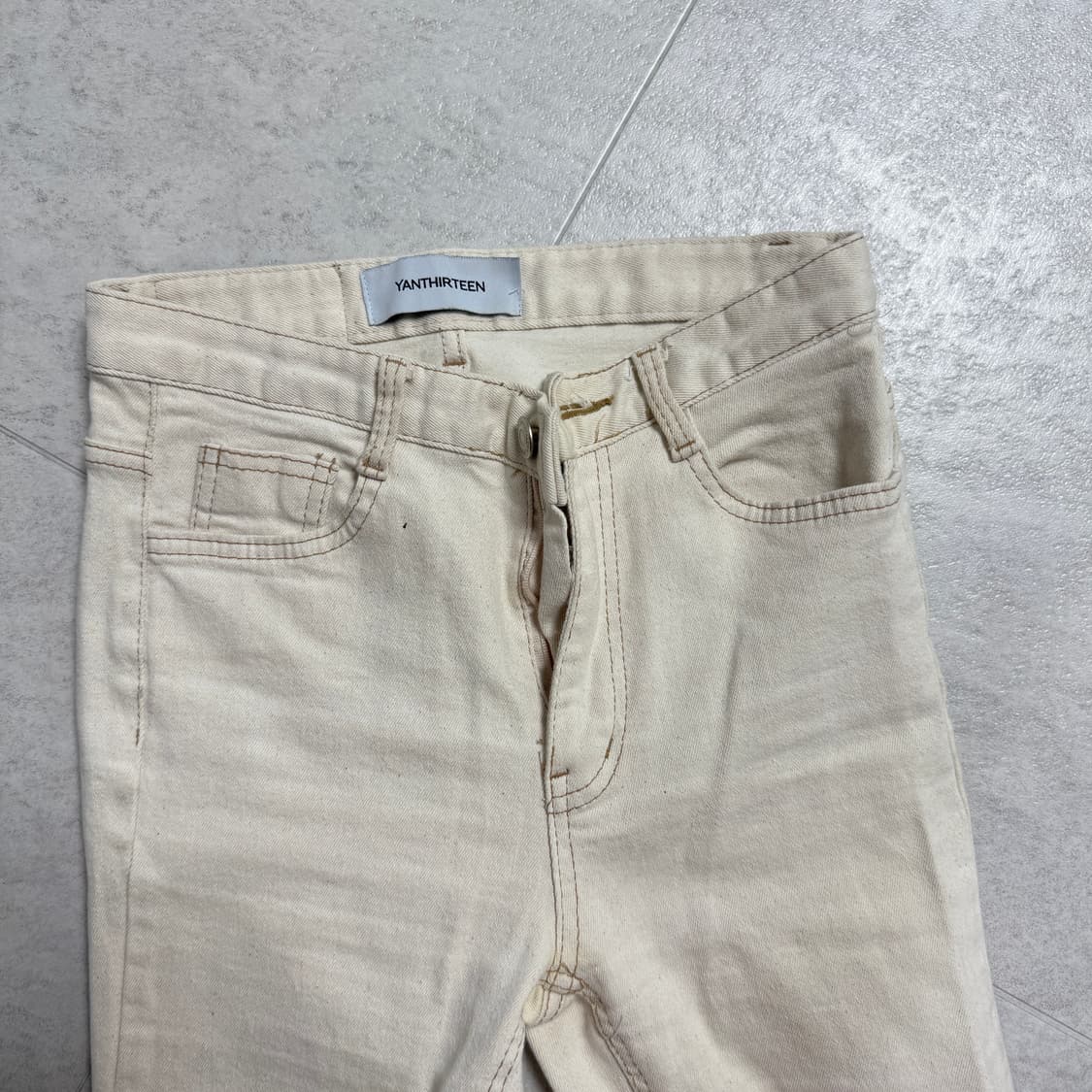 얀13 흰색 데님 S사이즈 상품이미지2
