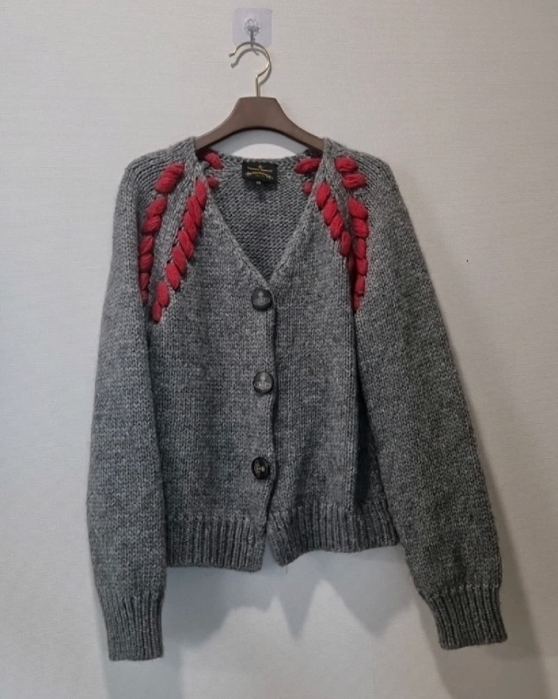 비비안웨스트우드 그레이 니트가디건 정품 상품이미지1