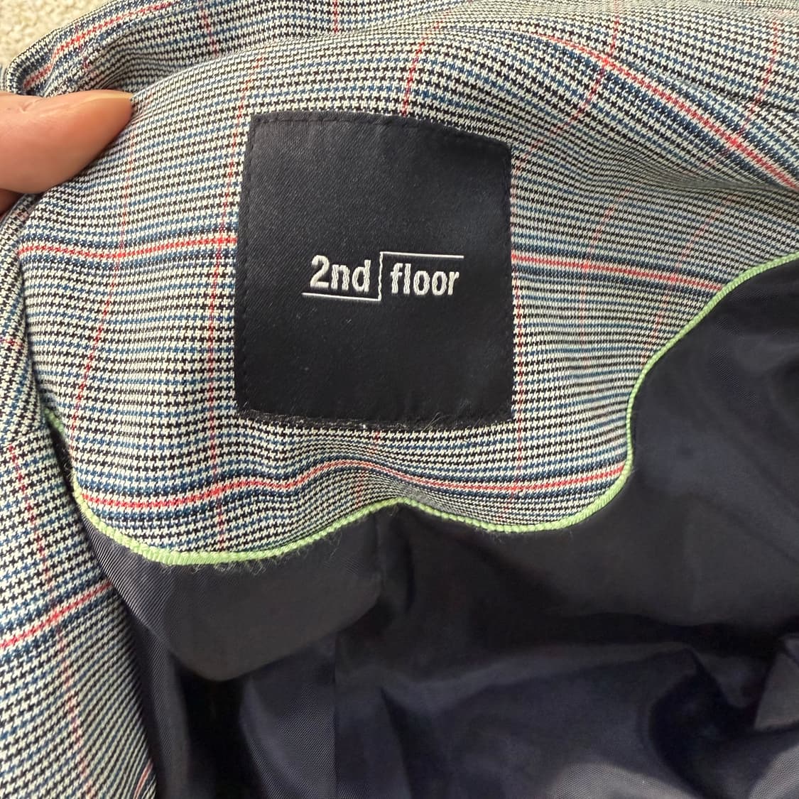 [82] 세컨플로어 여성 그레이 체크패턴 자켓 1230T1 상품이미지3