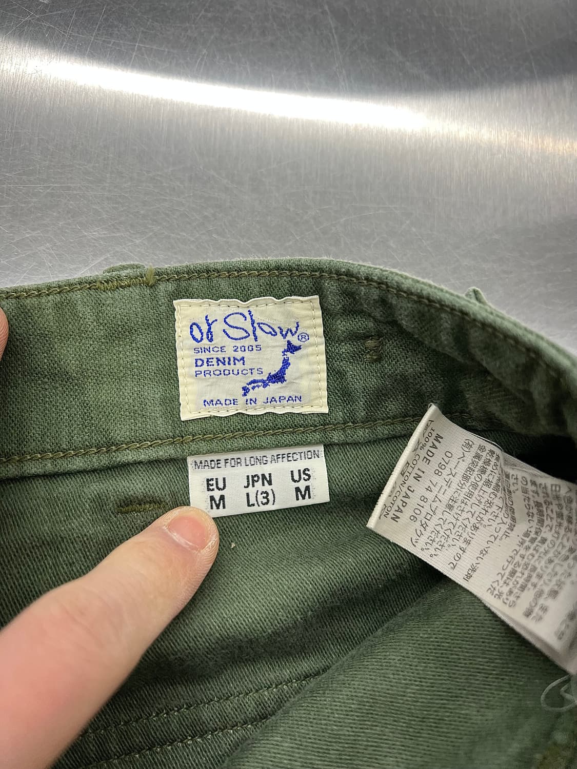 오어슬로우 베이직 버튼 플라이 퍼티그 US 아미 팬츠 상품이미지7