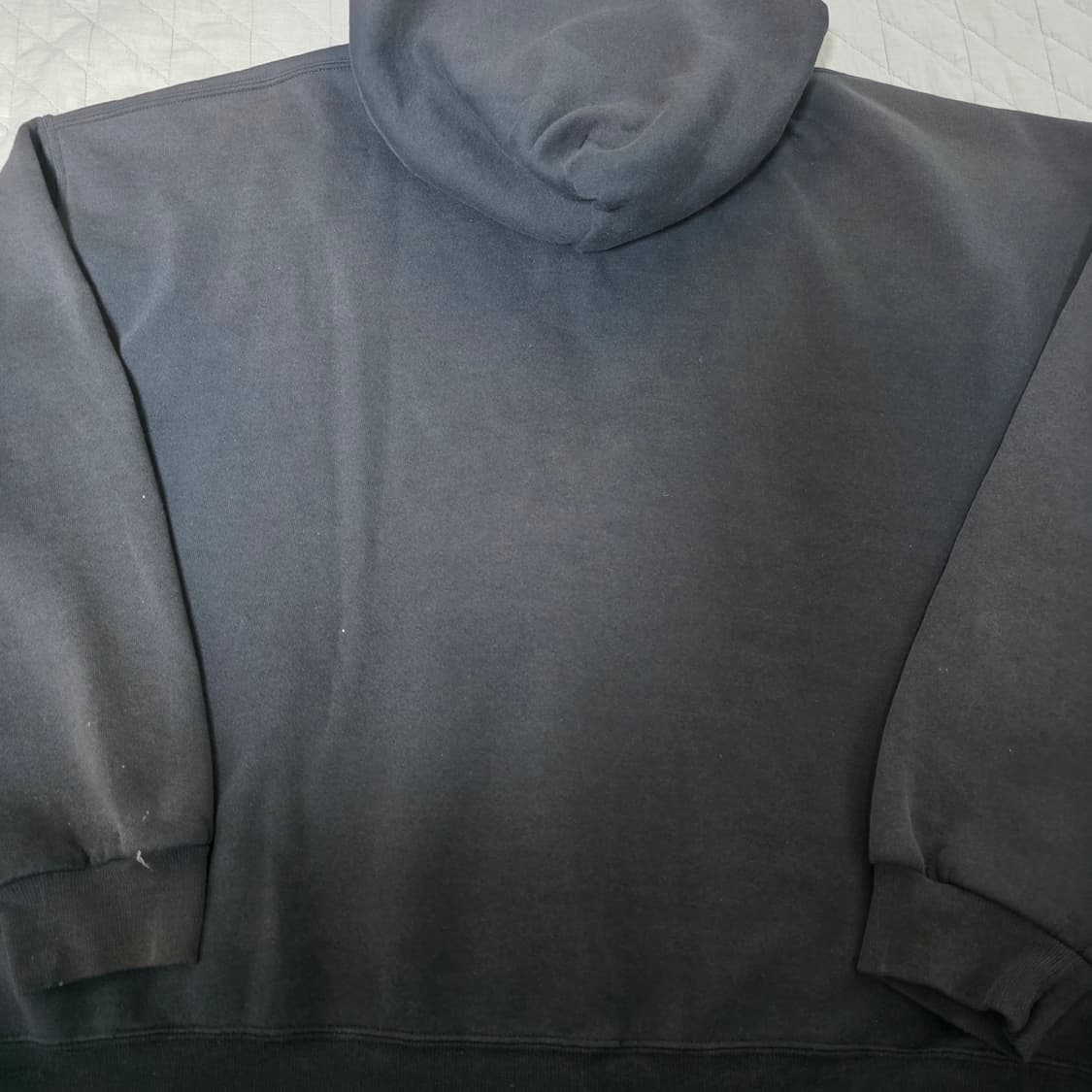 [XXL] 90s 빈티지 러셀 애슬레틱 후드집업 블랙 하드페이드&페인팅 상품이미지5