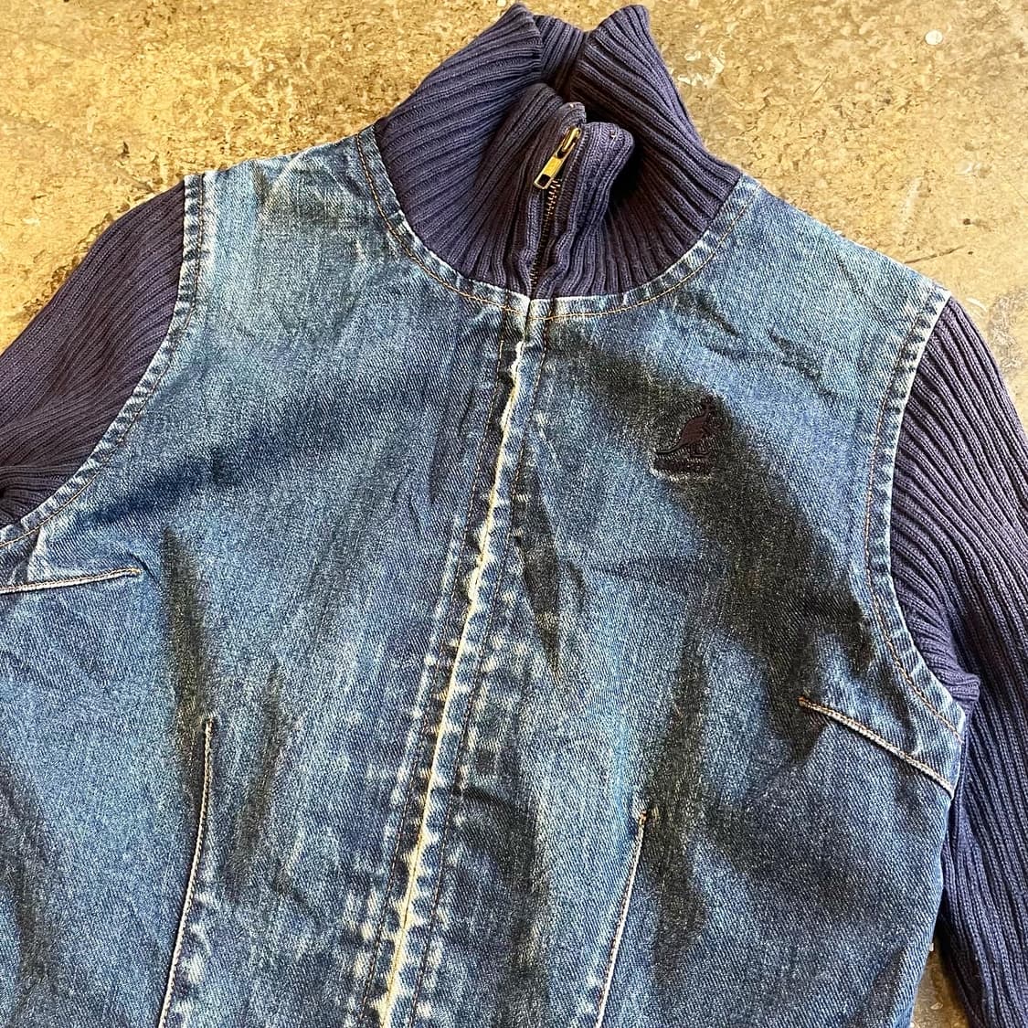  Kangol y2k knit denim jk 상품이미지2