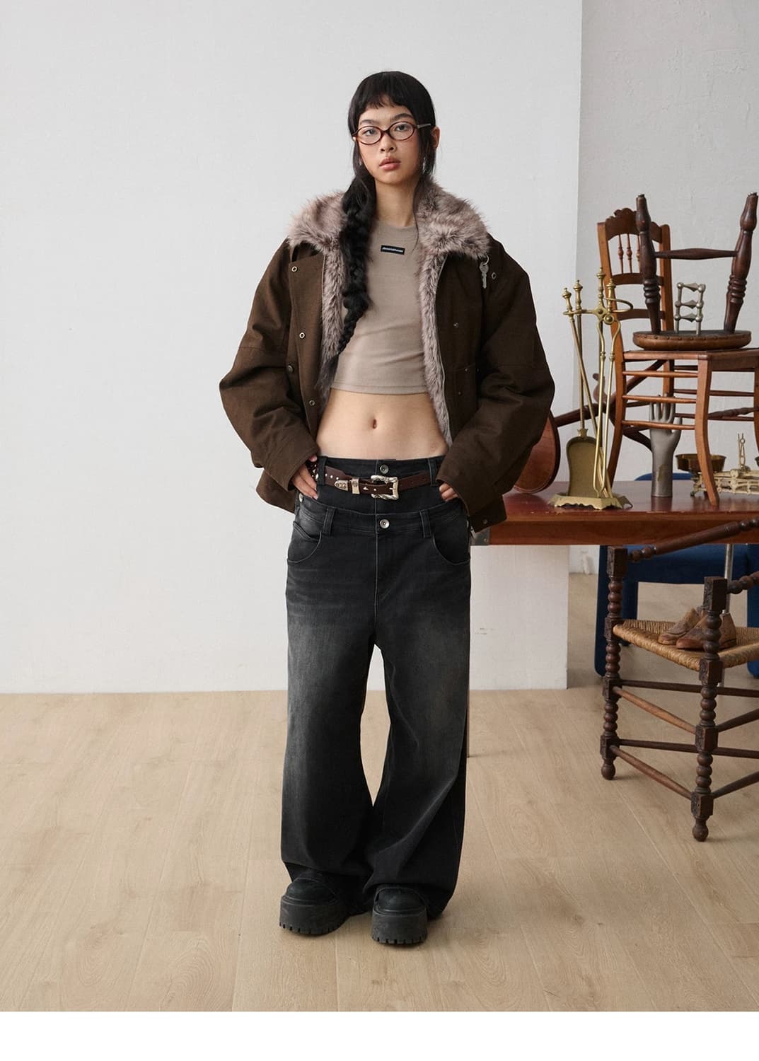 Jikoo 자켓, 목도리 상품이미지3