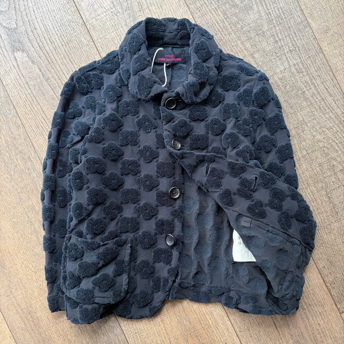 Floral Embossing Baby Fit Jacket 상품이미지4