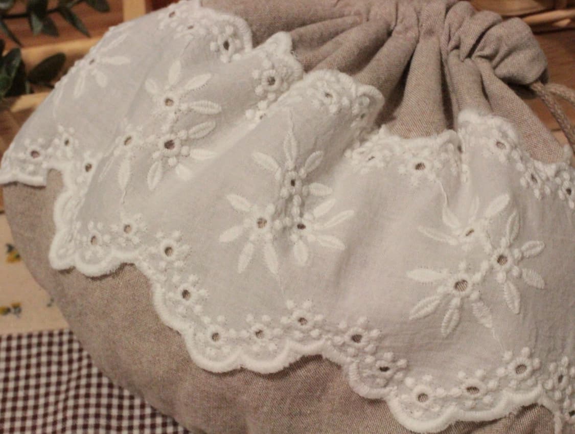 핸드메이드 레이스 스트링 파우치 상품이미지2