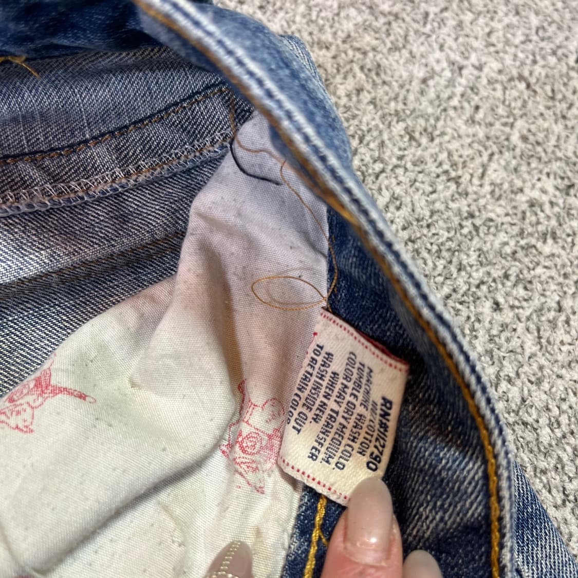 트루릴리전 스트레이트 데님팬츠 상품이미지5