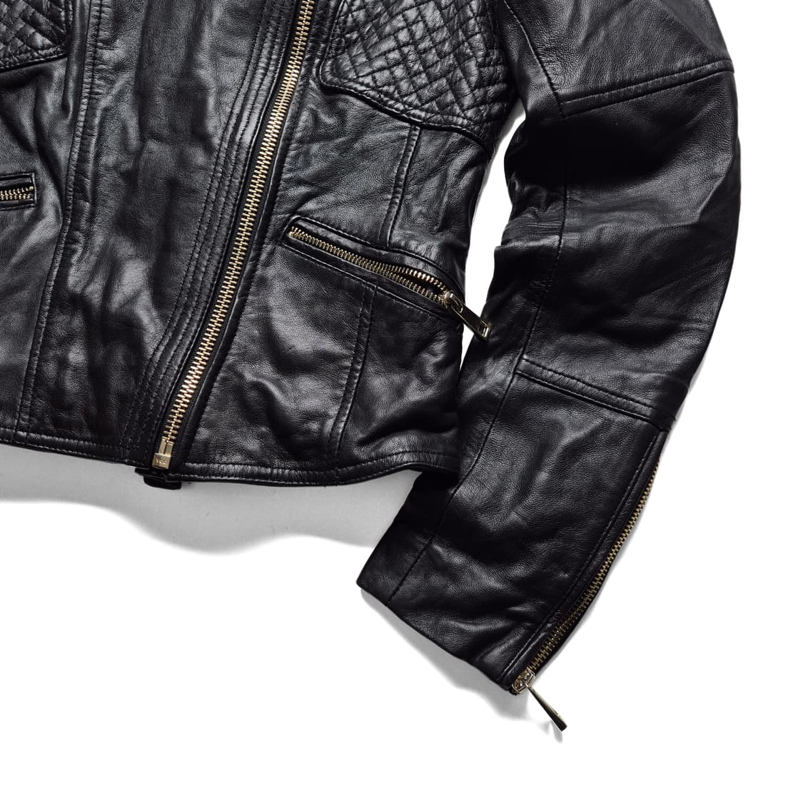 [XS] River Island 여성 리얼레더 라이더 자켓  상품이미지5