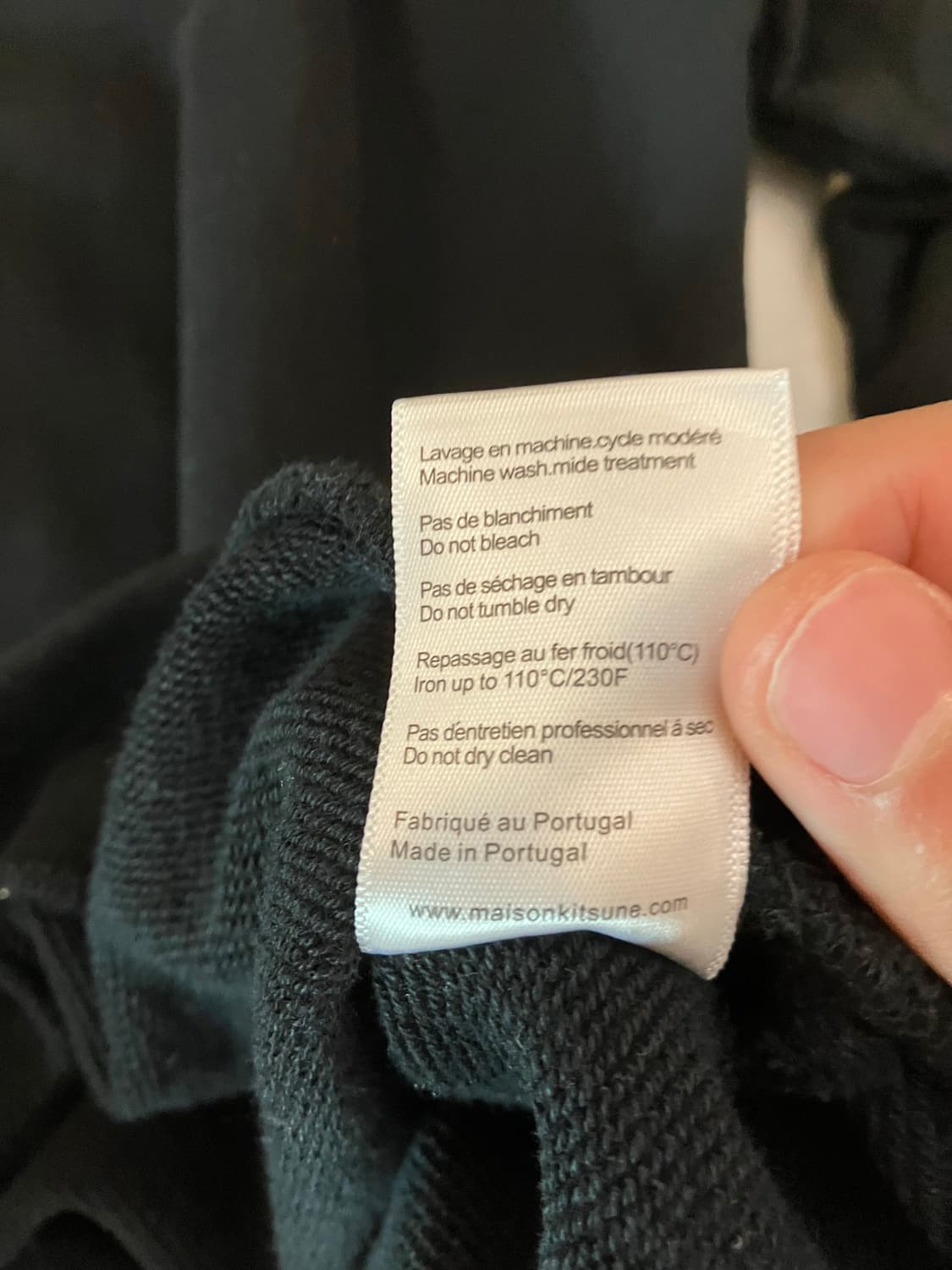 메종키츠네 신형 폭스헤드 패치로고 맨투맨 블랙 상품이미지4