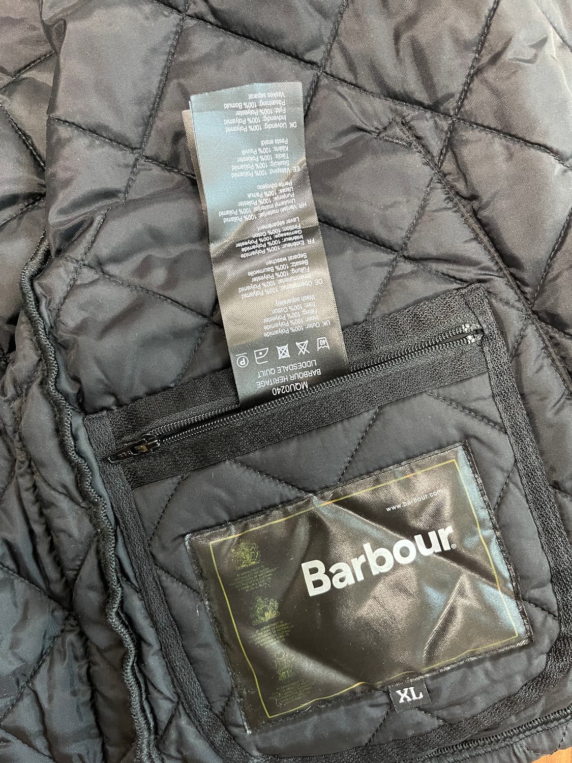 Barbour (바버) 리데스데일 헤리티지 퀼팅 경량 패딩 자켓 XL 상품이미지4