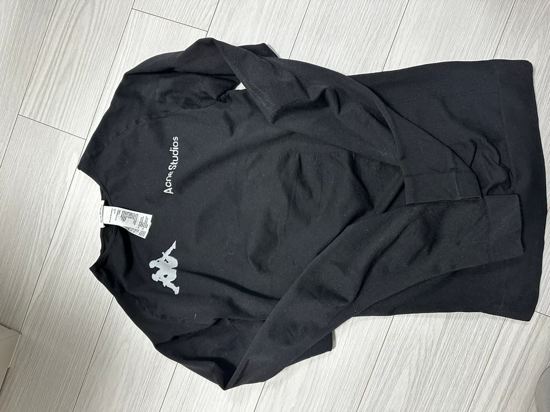 아크네 스튜디오 x 카파 롱슬리브 로고 티셔츠 블랙 (L/XL) 상품이미지1