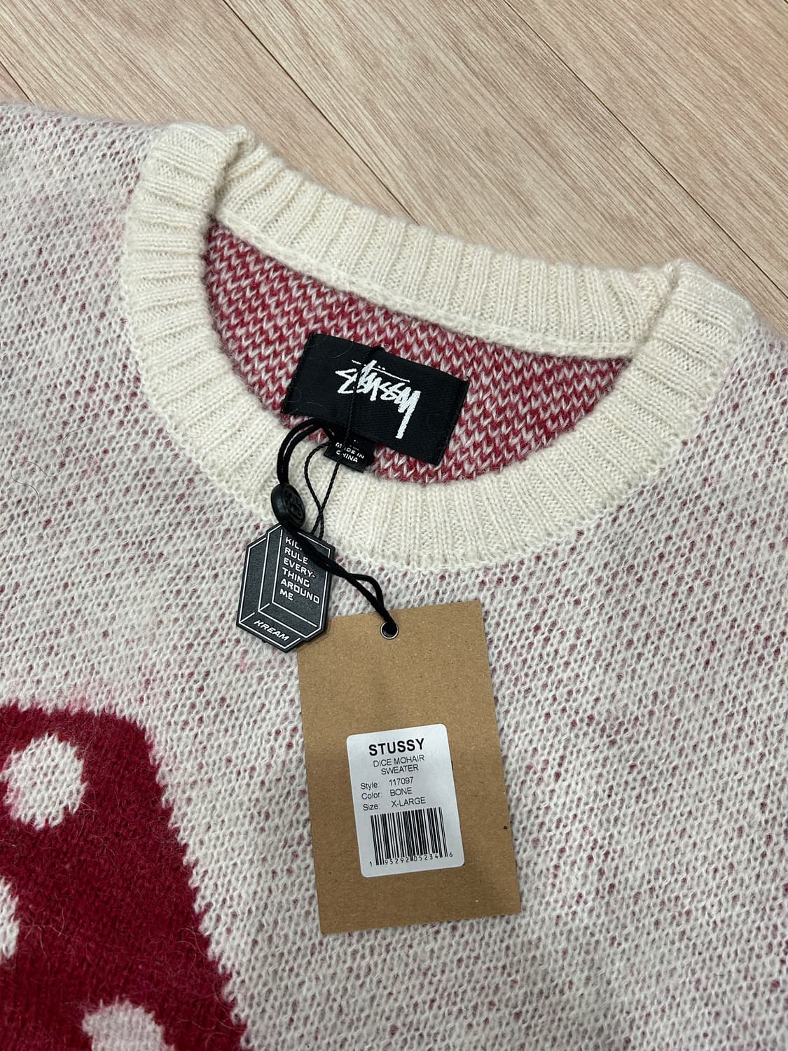 Stussy 스투시 다이스 모헤어 스웨터 니트 XL 상품이미지5