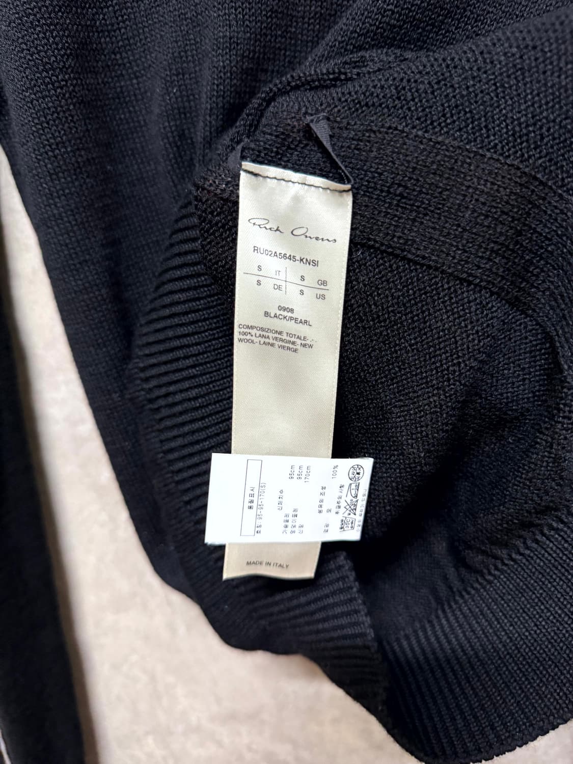 S / 릭오웬스 라바 울 100 터틀넥 상품이미지4