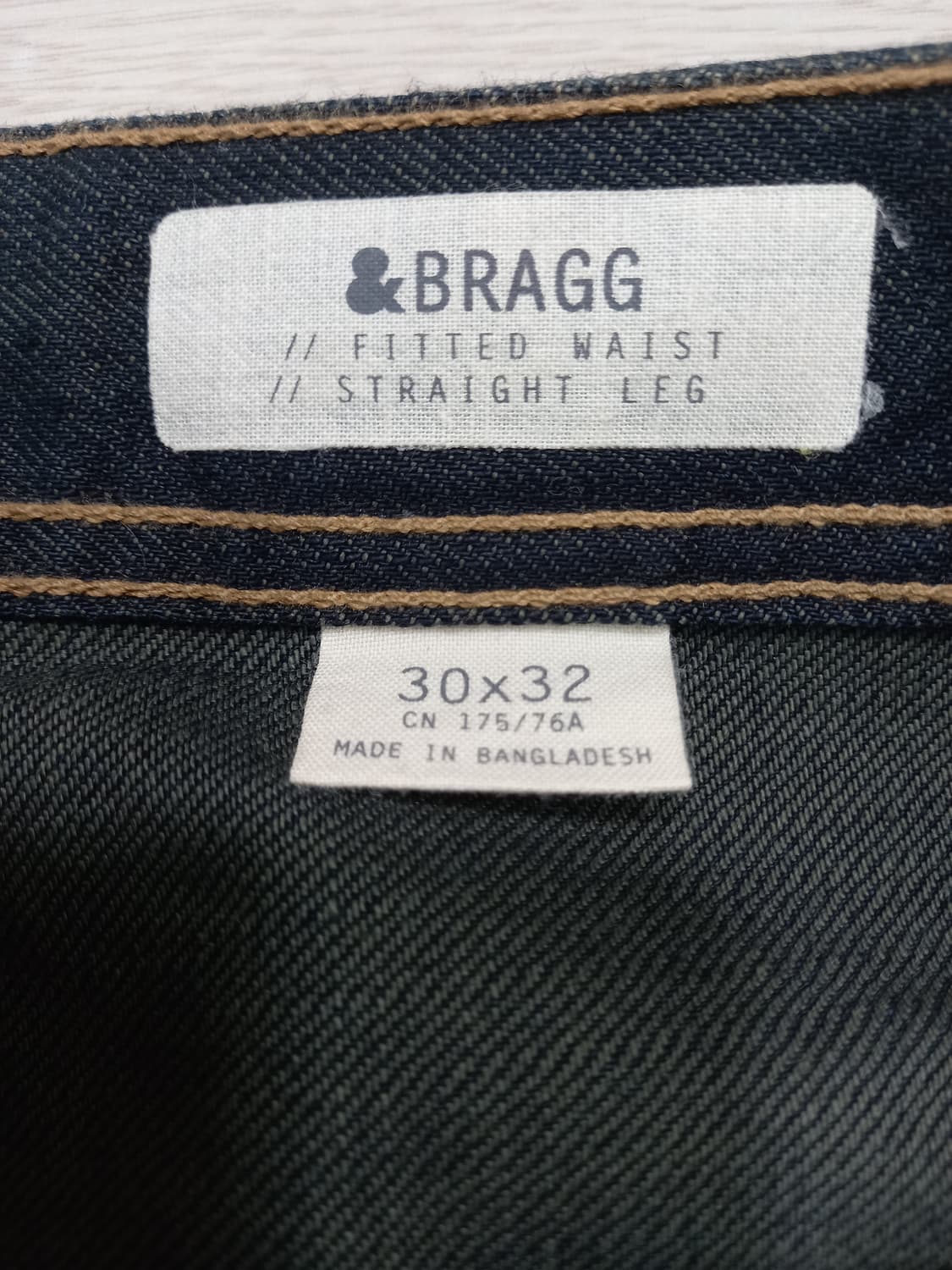 30 H.M BRAGG 워싱 일자진 흑청 30-115 상품이미지7