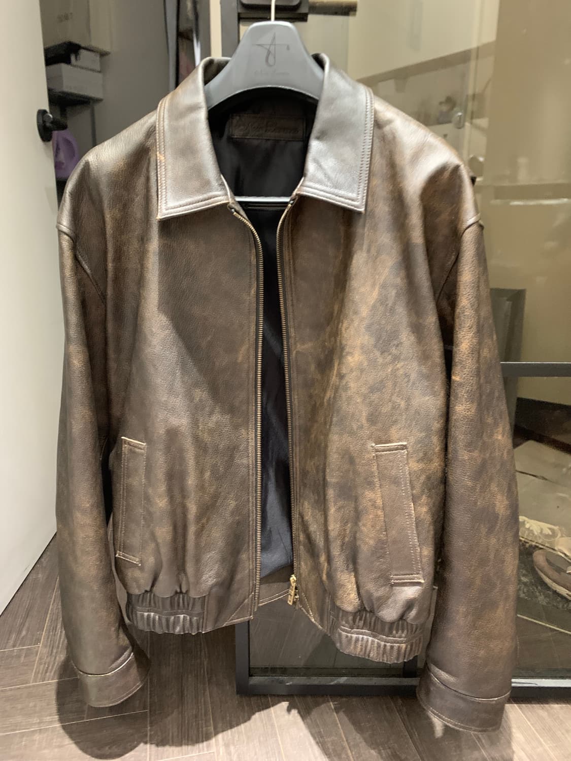 느와르라르메스 디스트레스드 가죽자켓 52 상품이미지1