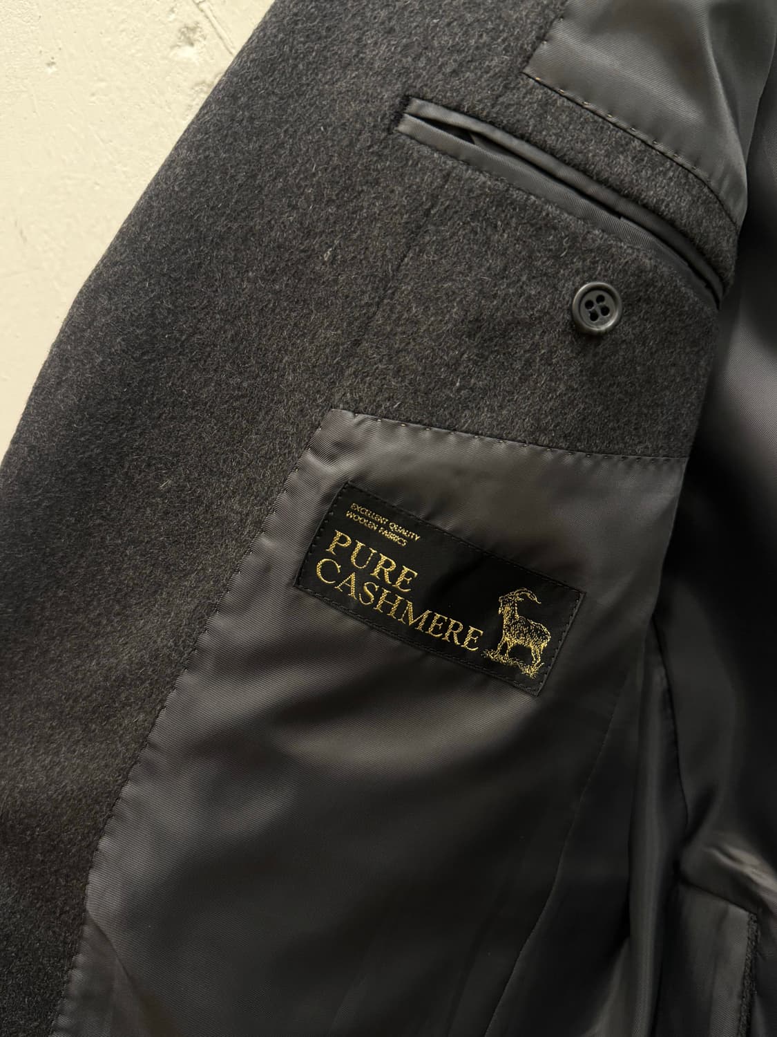 L) Cashmere 100% Charcoal Grey Tailored 상품이미지8