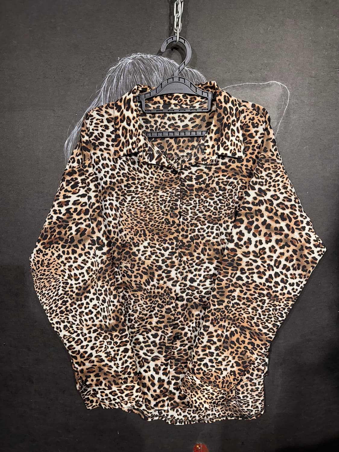 Jpn 일본빈티지 레오파드 호피 오버핏 셔츠 자켓 L  상품이미지8