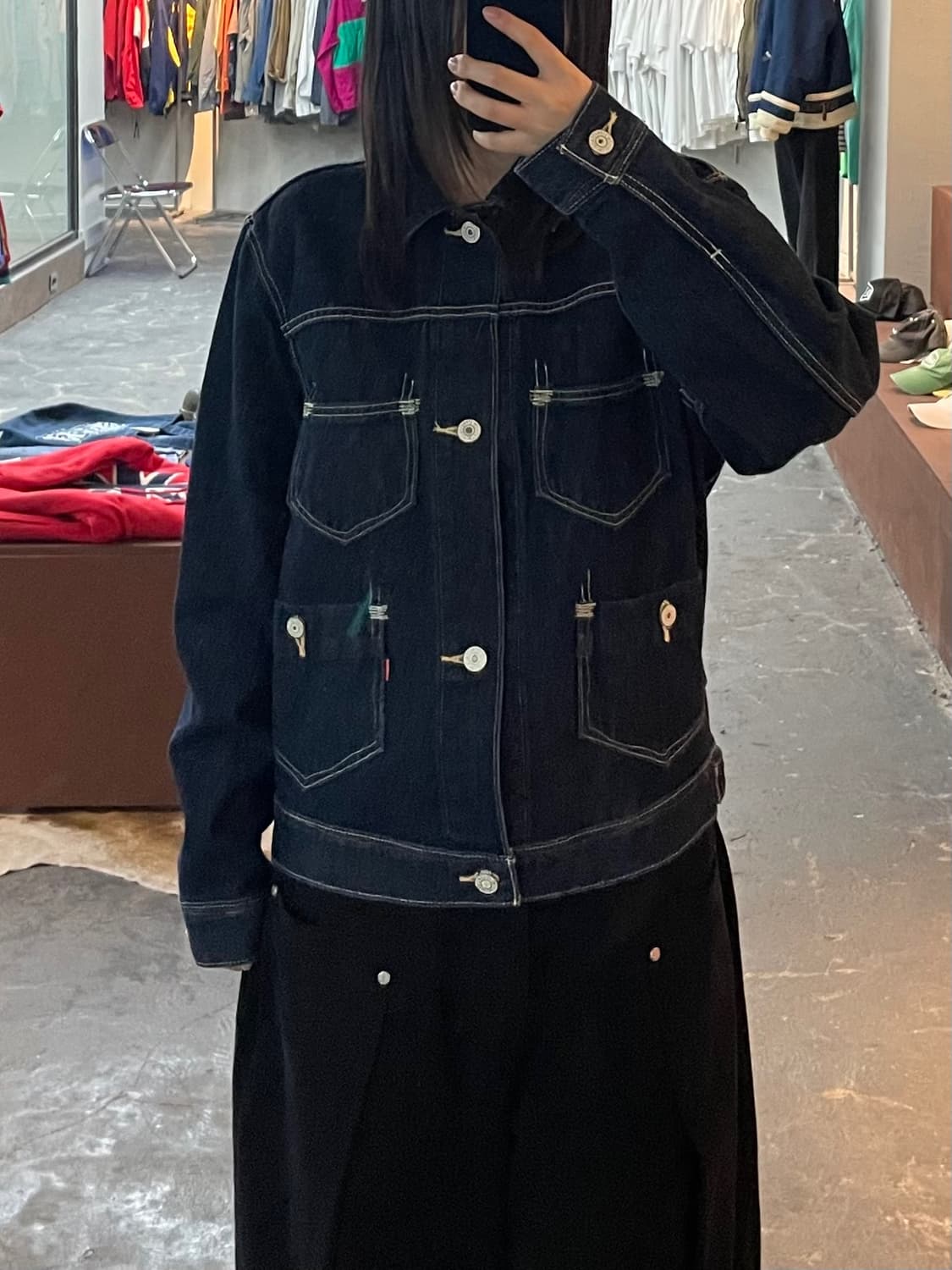 리바이스X마뗑킴 셀비지 데님 트러커 자켓 H2182 상품이미지1