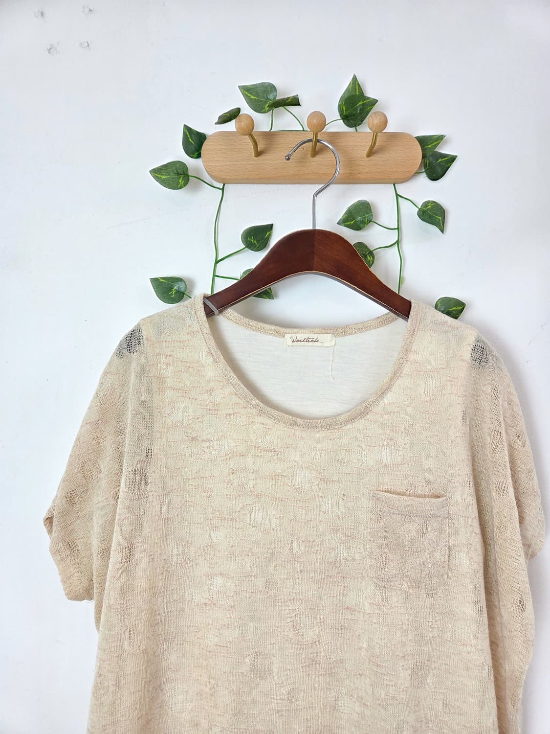 모리 크로쉐 반팔 탑 상품이미지2