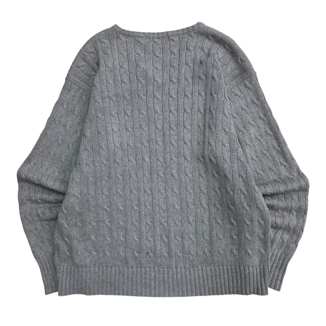 폴로 랄프로렌 와인포니 그레이 꽈배기 브이니트 100 상품이미지3