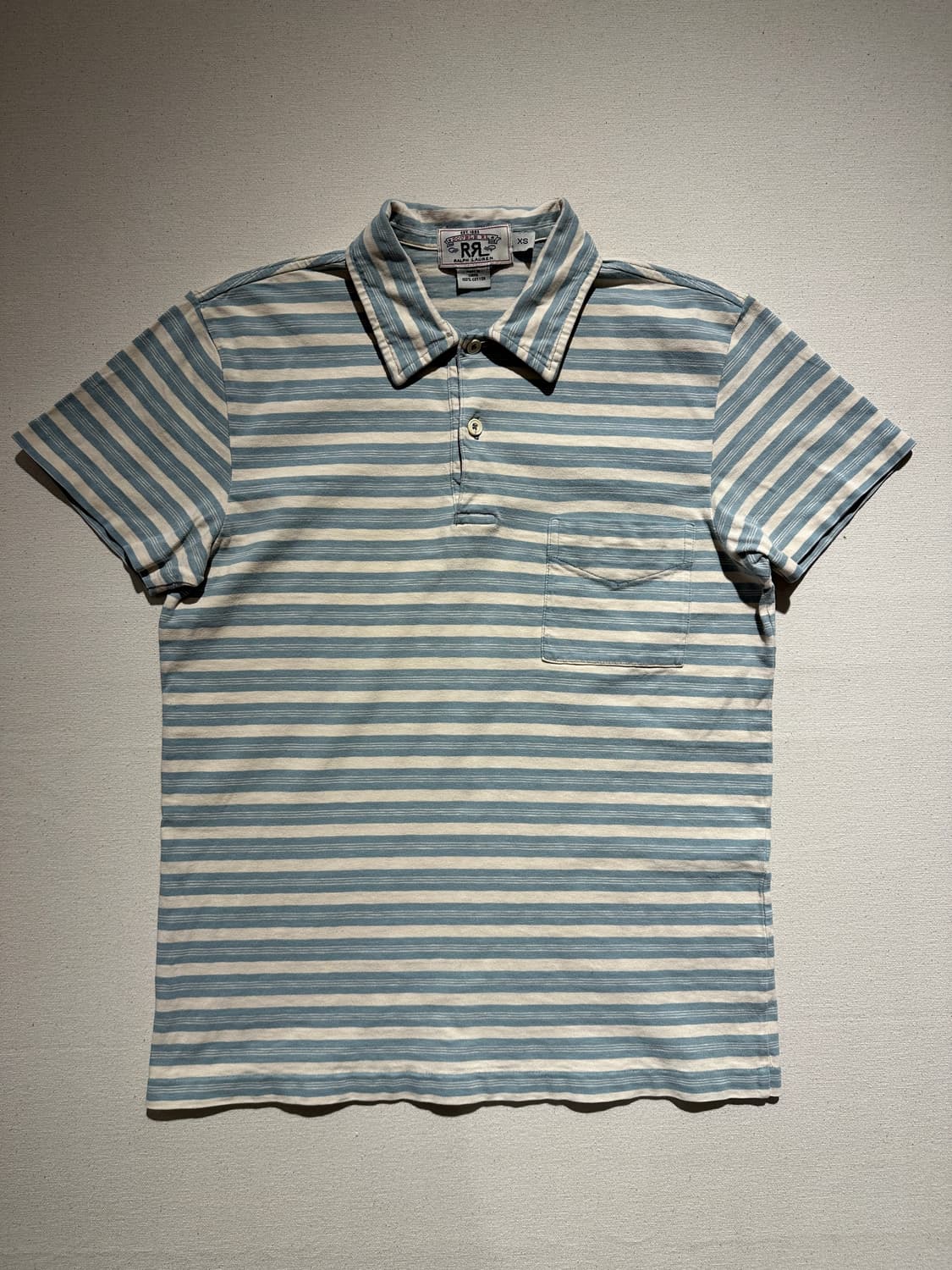 Double RL Slub Cotton Striped Polo 상품이미지1