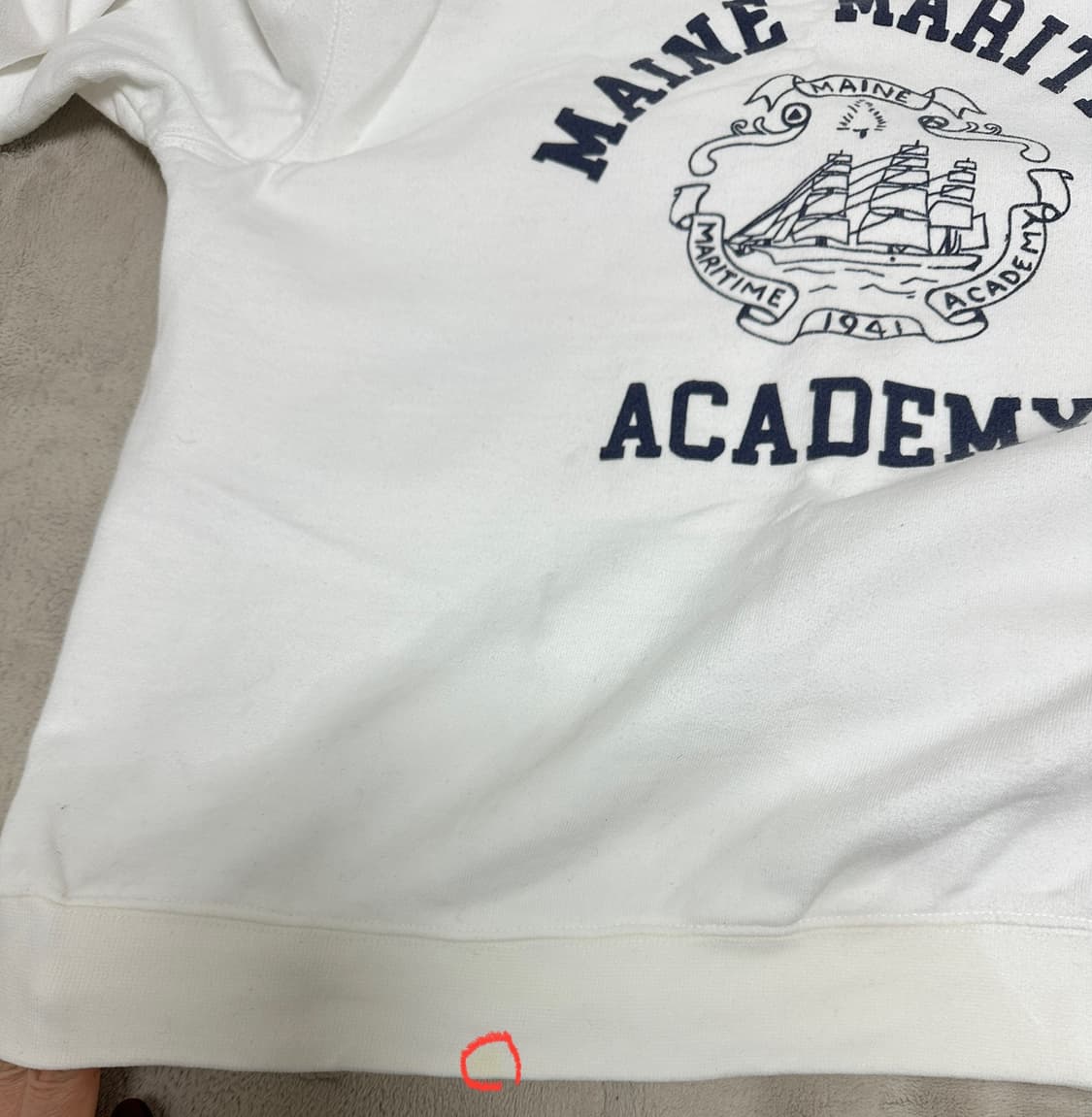 와일드 동키 화이트 맨투맨(기모) 상품이미지4