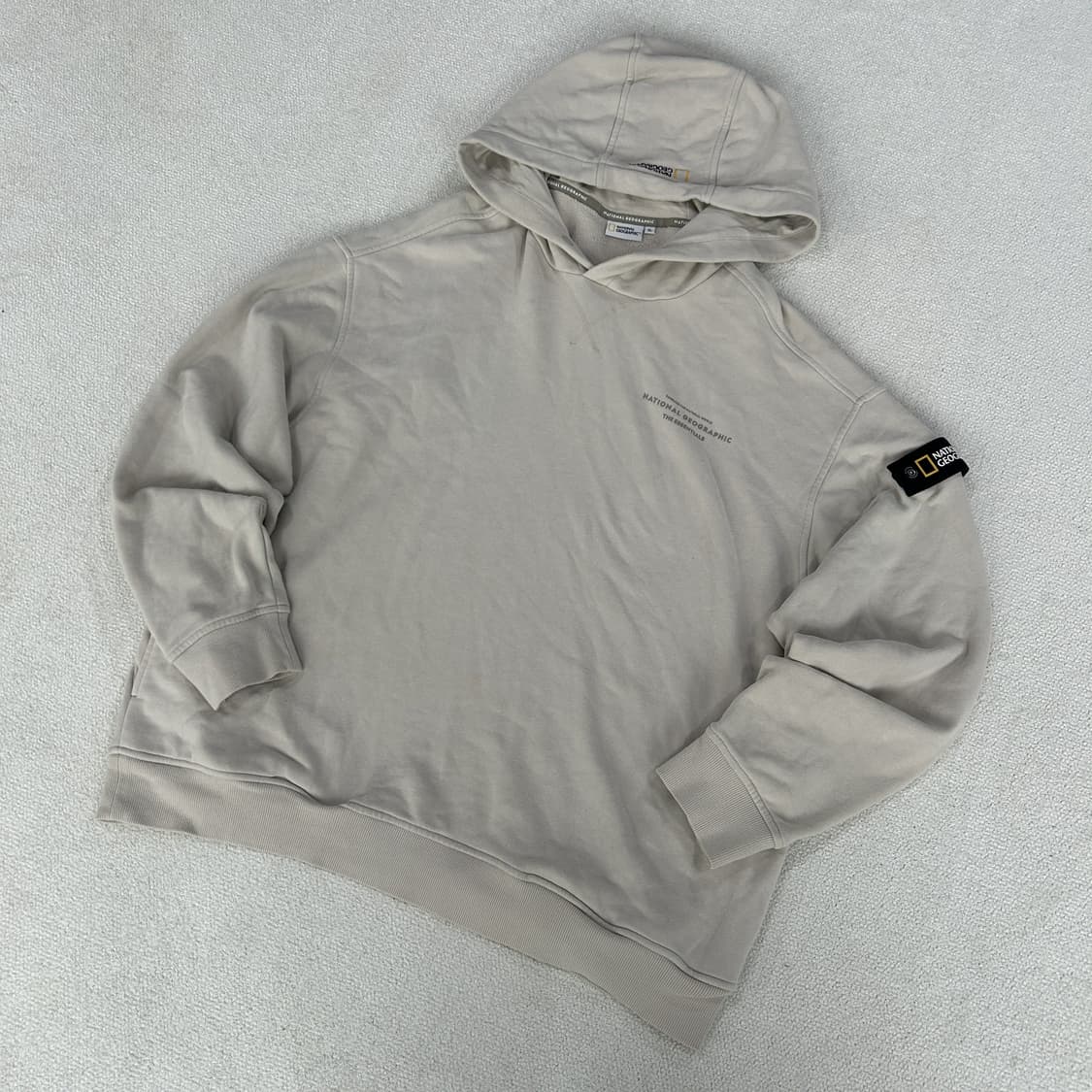 내셔널지오그래픽 후드티 아이보리 XL 상품이미지1