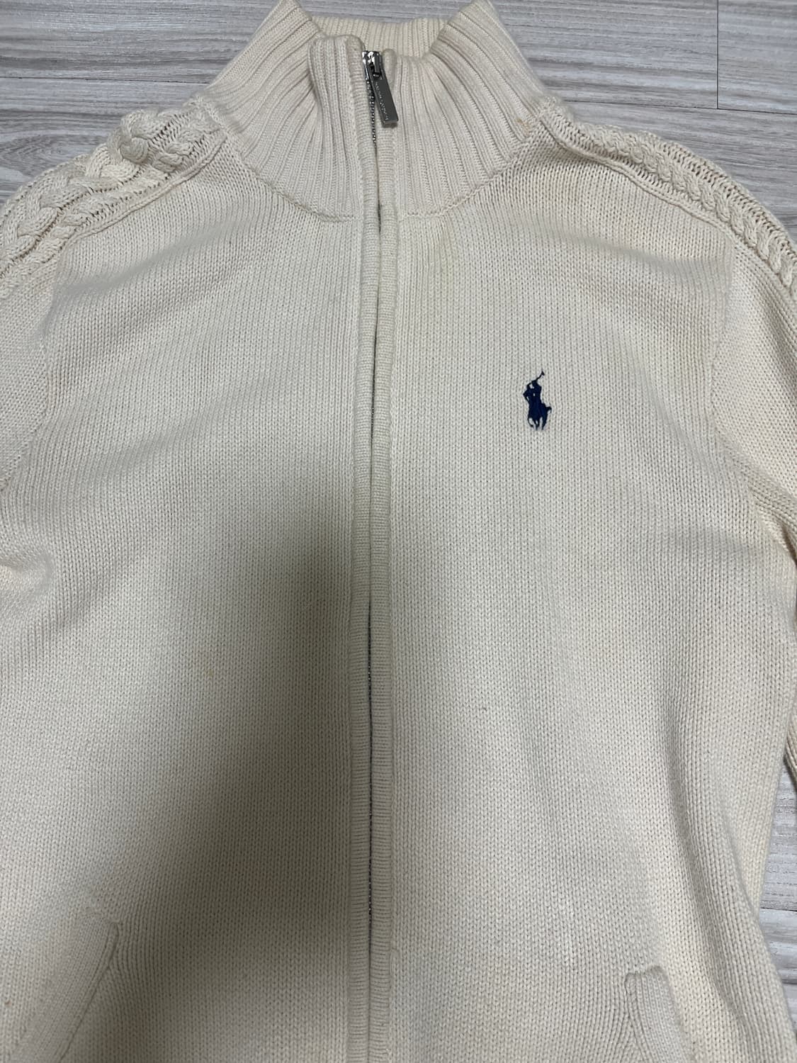 폴로 집업 니트 빈티지 상품이미지1