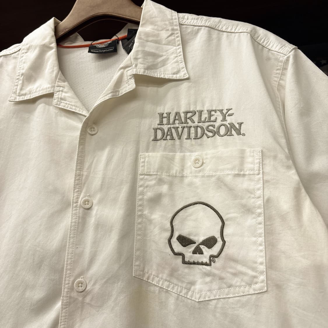 할리데이비슨 실버틱 윌리.G스컬 엠브로이드 반팔셔츠 N1245 상품이미지6