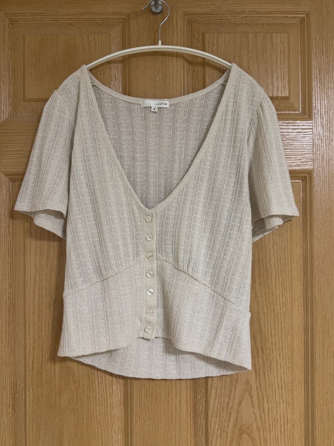 빈티지 모리걸 레이어드 단추 니트 가디건 상품이미지1