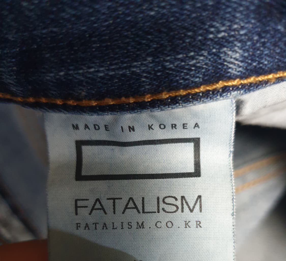 페이탈리즘 FAS-040414 크롭 스판 밑단컷팅 데님팬츠 (33) 상품이미지7