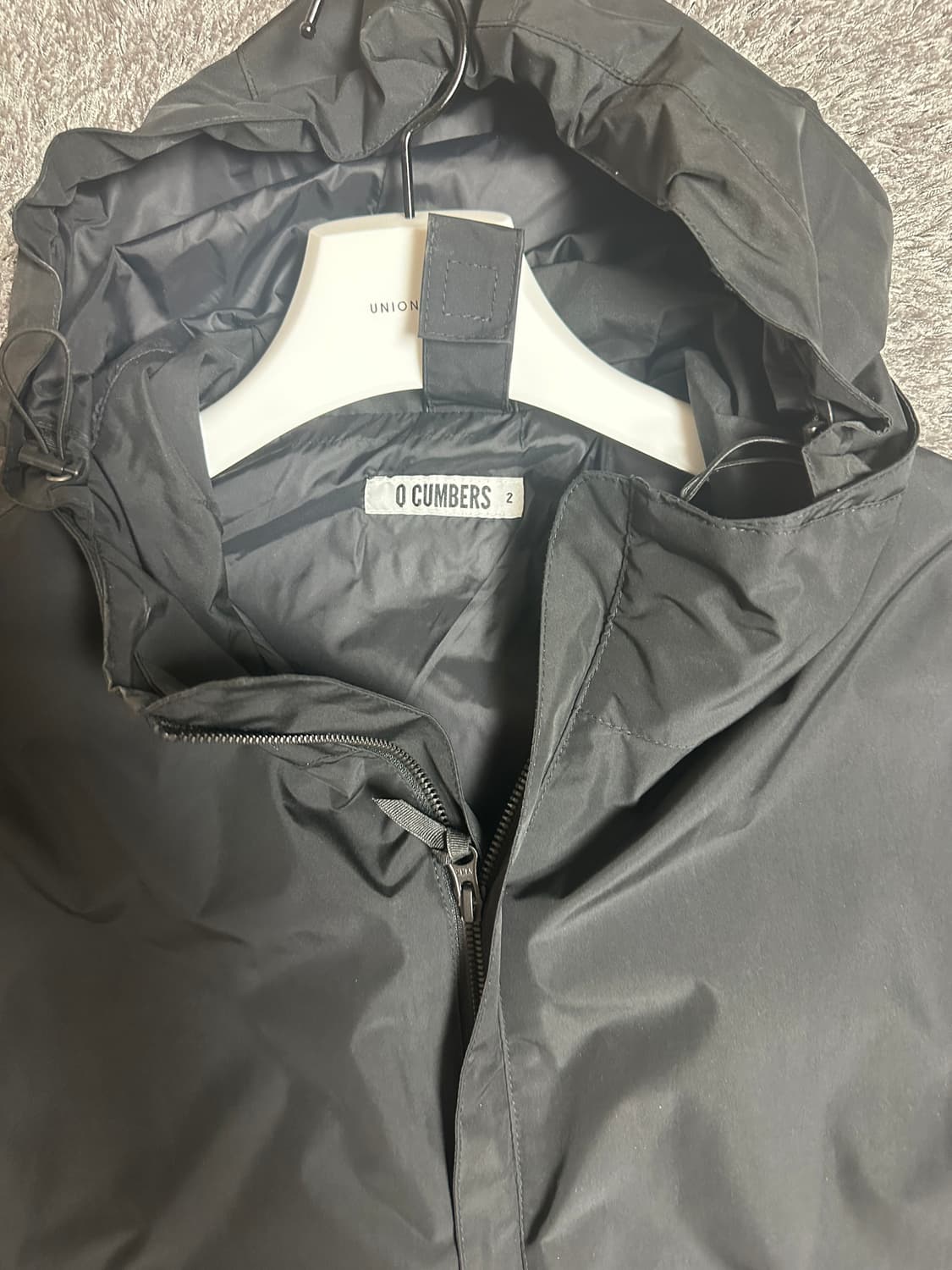 큐컴버스 미니멀 쉘파카 + 후리스 내피 결합 가능 블랙 세트 2 사이즈 상품이미지4