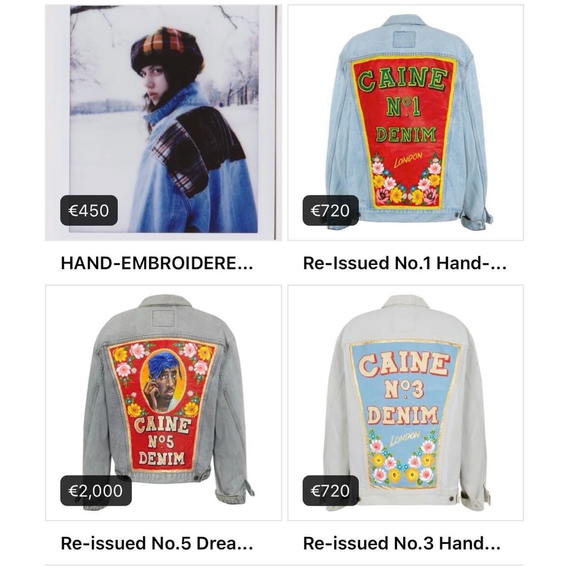 CAINE LONDON 리바이스 핸드 페인팅 데님 자켓 상품이미지2