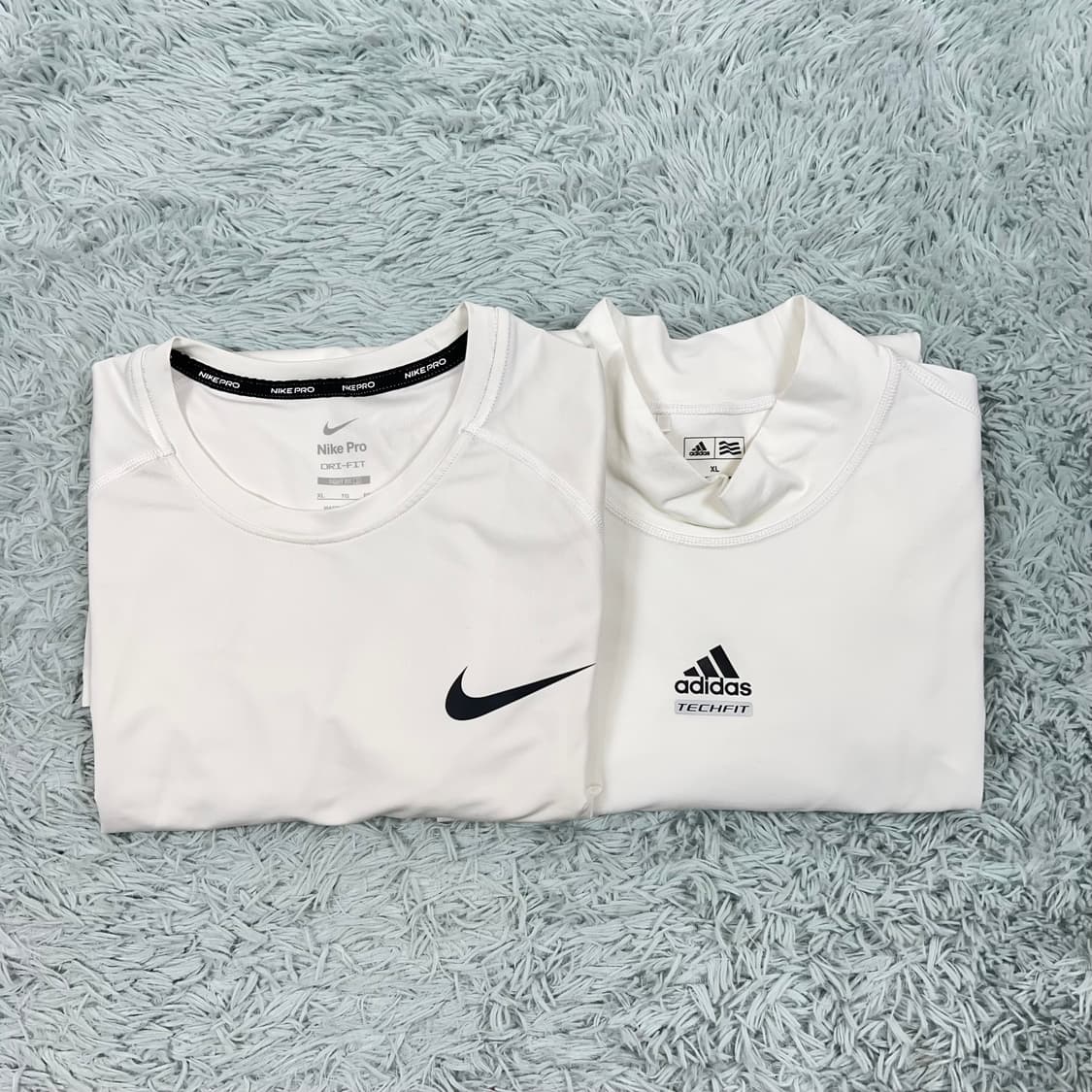 [택포] 나이키프로 타이트핏 + 아디다스골프 테크핏 이너티셔츠 XL 상품이미지1