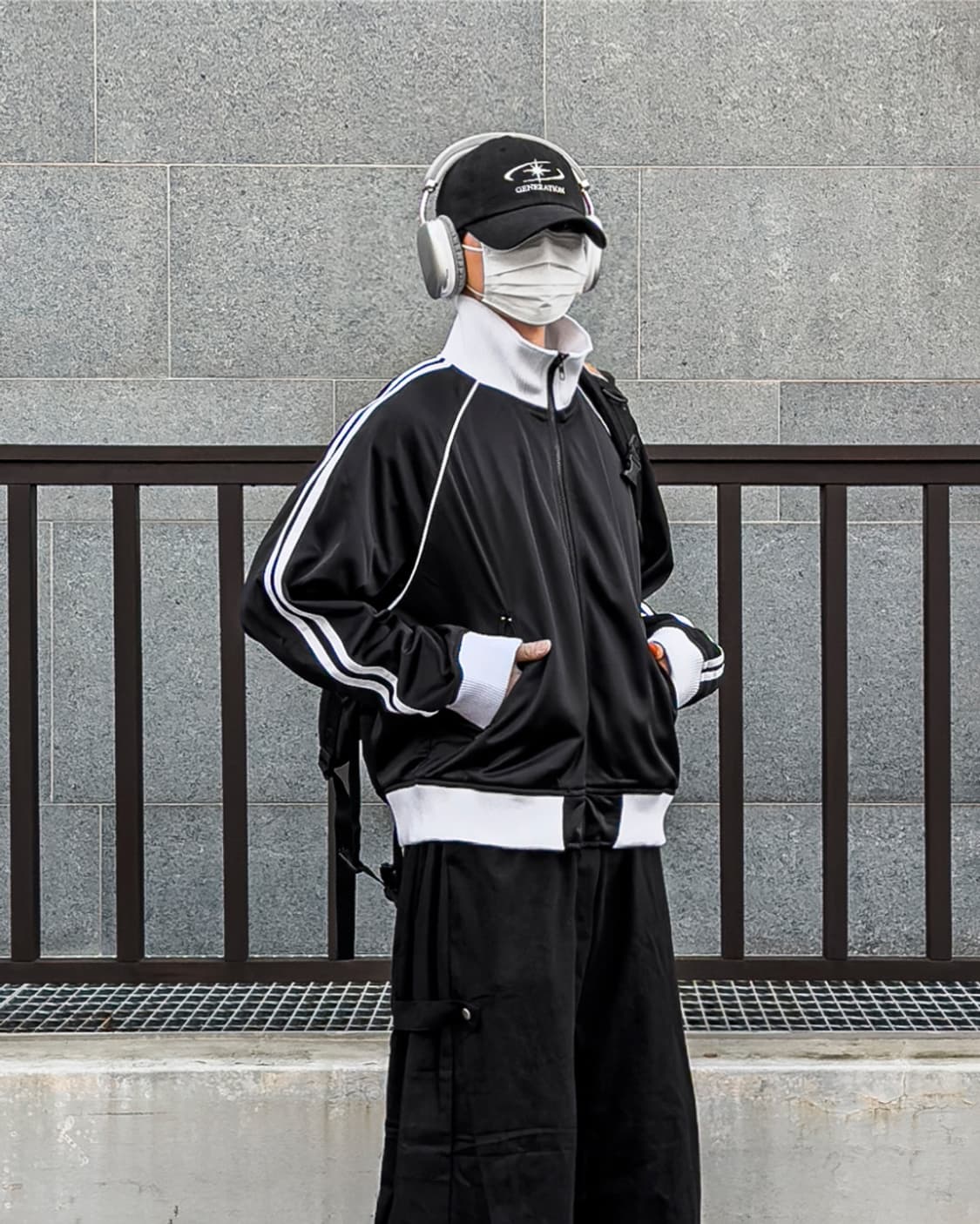 더블 라인 트랙 저지 자켓 상품이미지2