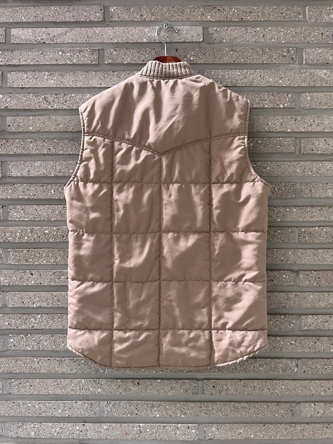 [M]70's Sears Western 시어스 아이보리 경량 패딩 베스트 상품이미지7